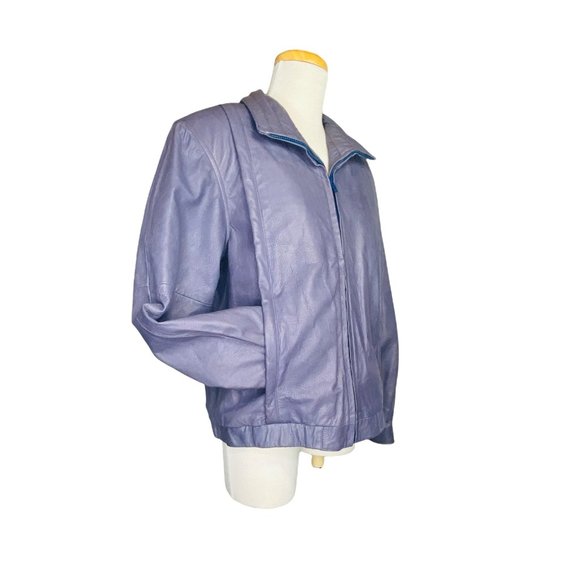 North Beach Leather San Francisco Moto Leather Jacket Vintage 80s Size 10 EUC - Picture 3 of 9